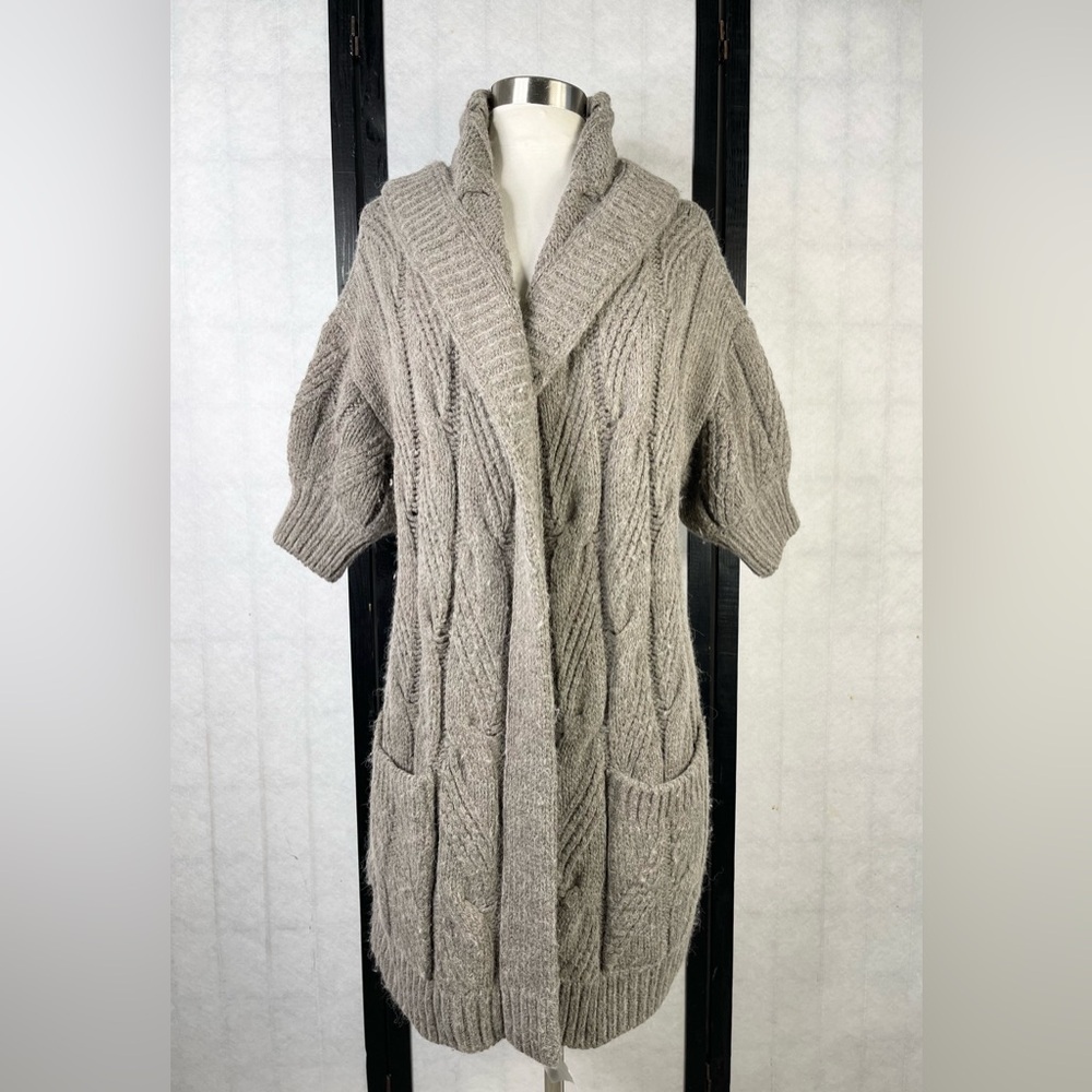 Vince Gray Cable Knit Cardigan. S